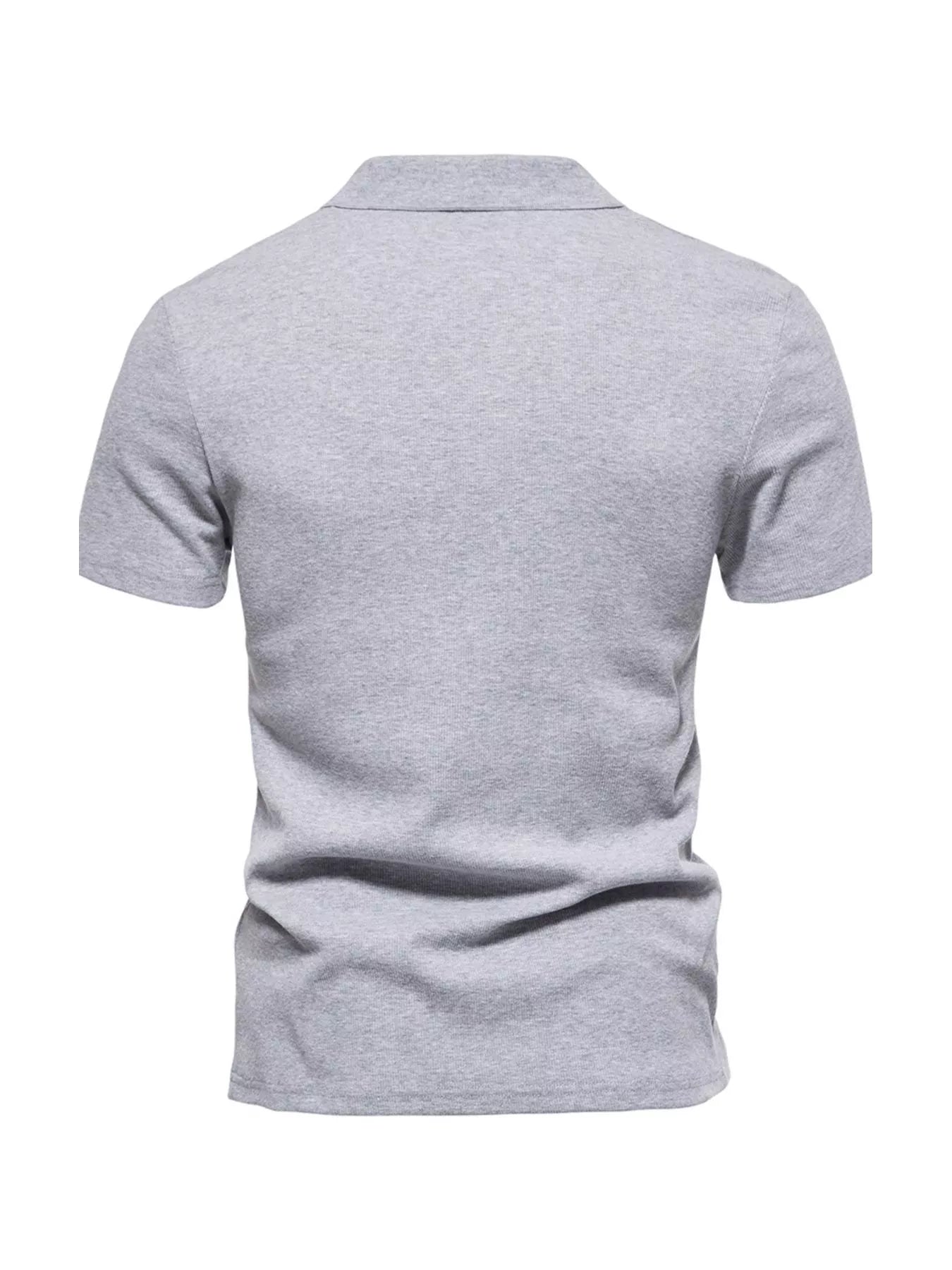 Men's Plus Size Casual Notched Short Sleeve Polo
