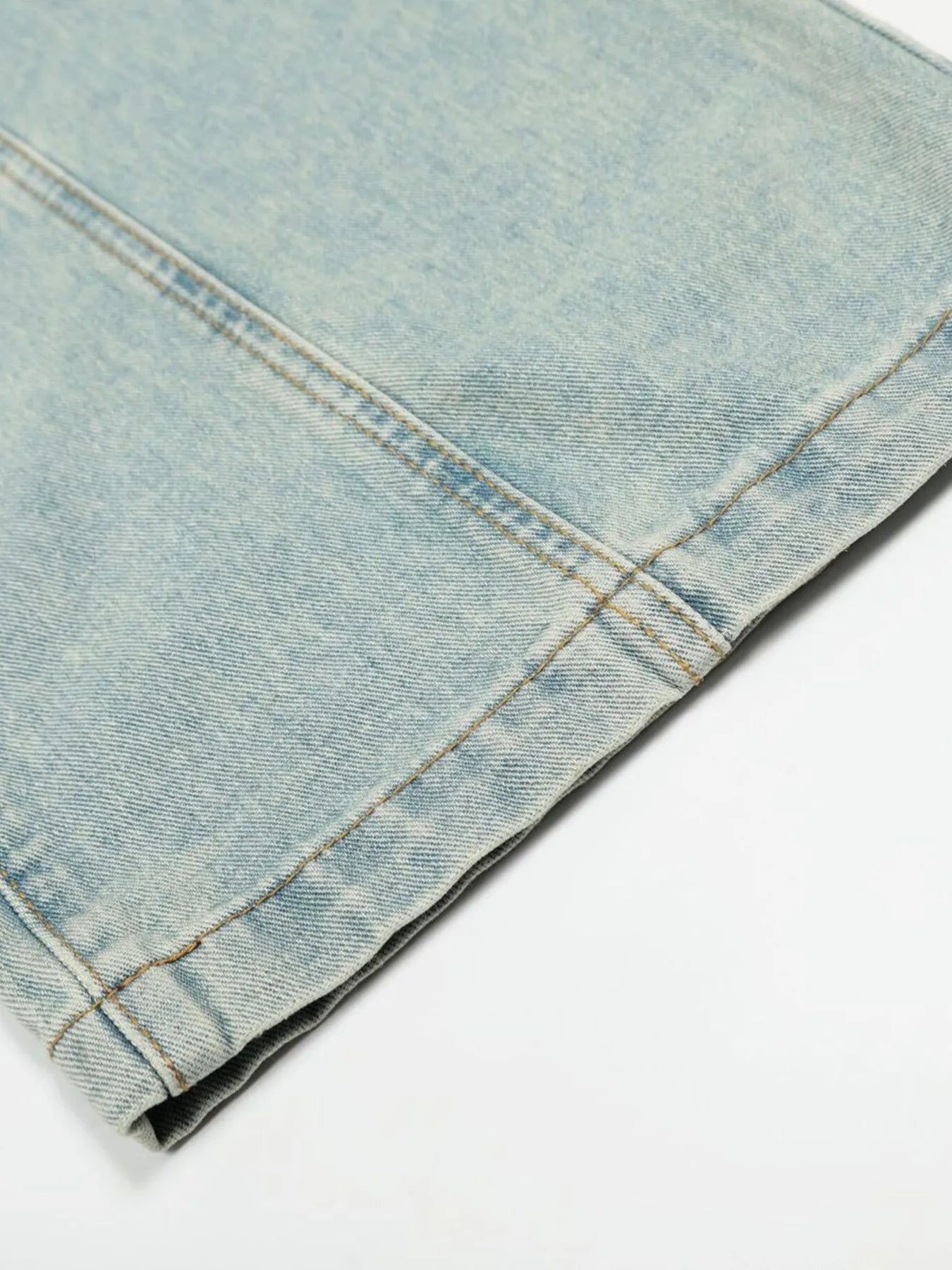Men's Washed Wide Leg Jeans