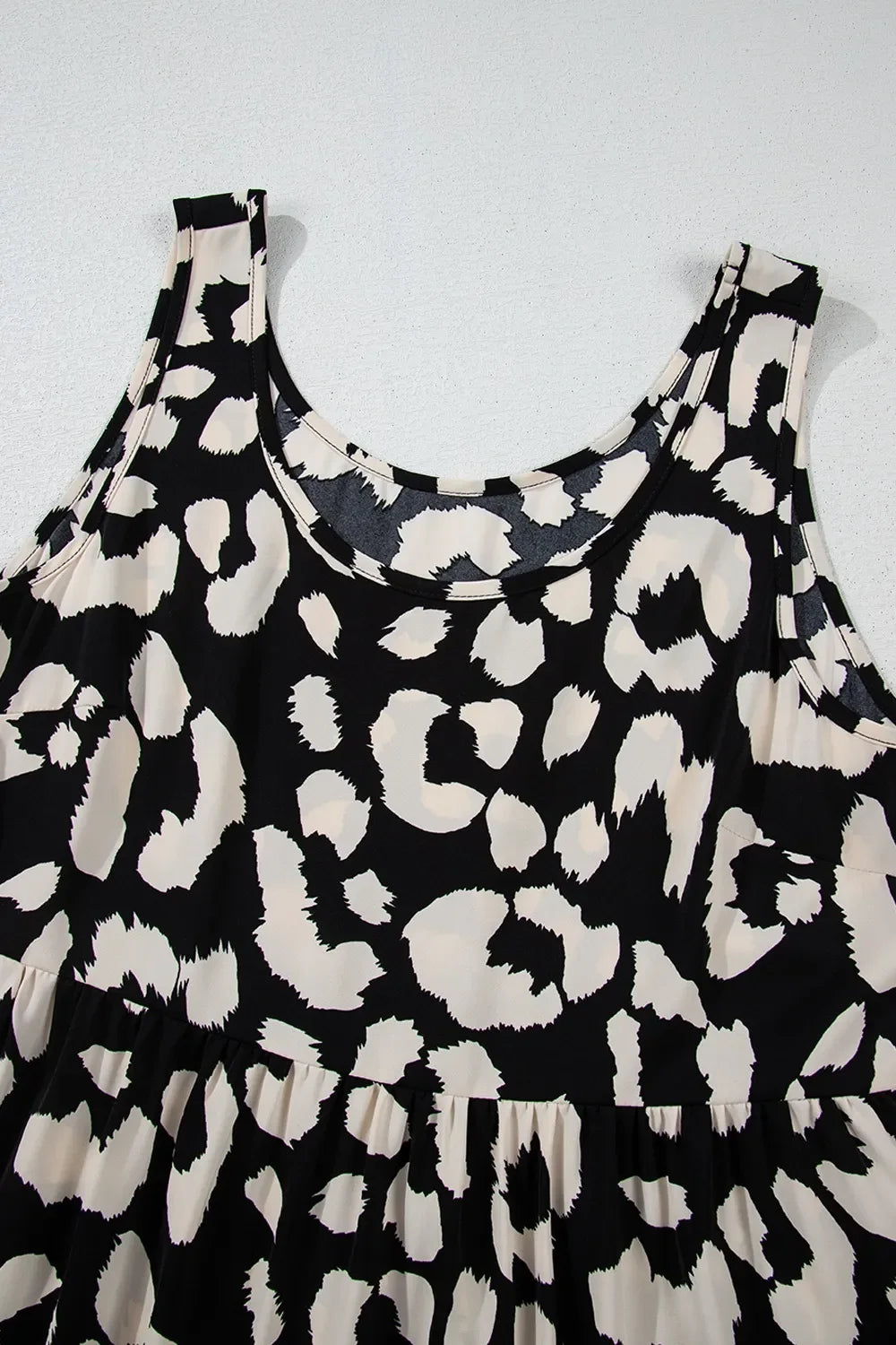 Leopard Print Sleeveless Summer Mini Dress