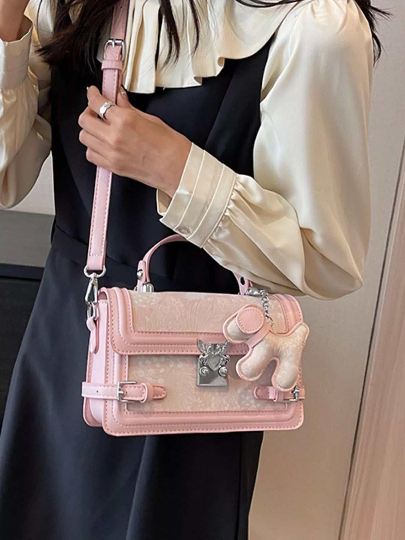 Adjustable Strap Flap Crossbody Bag