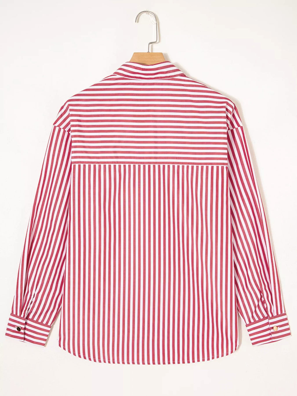 Striped Button-Up Long Sleeve Shirt