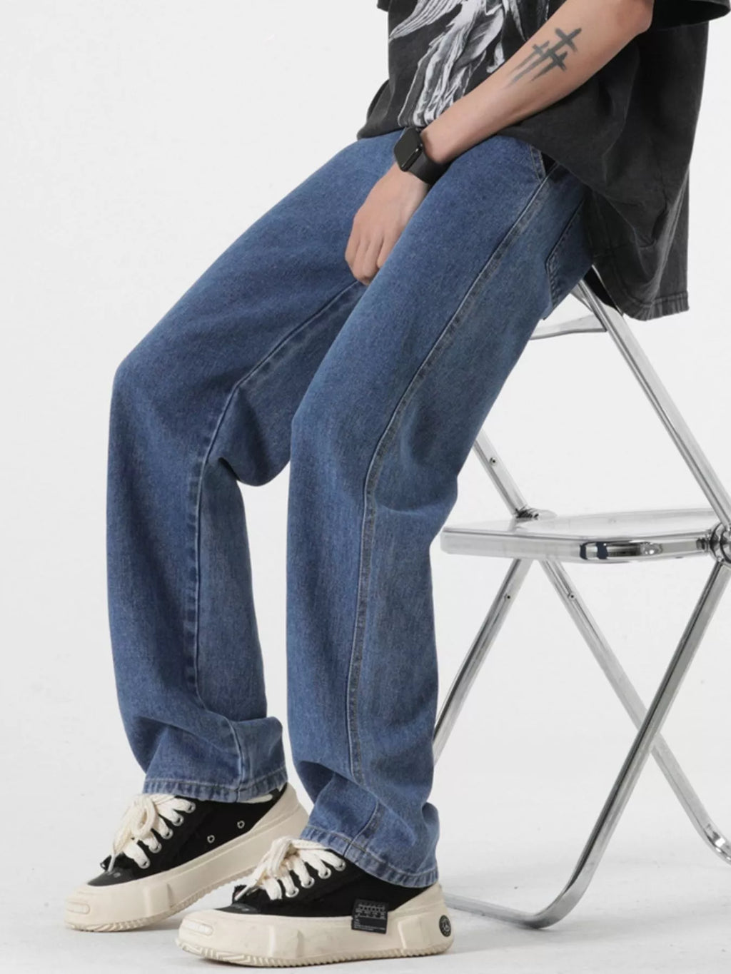 Men's Full Size Pocketed Relaxed Fit Jeans Plus Size
