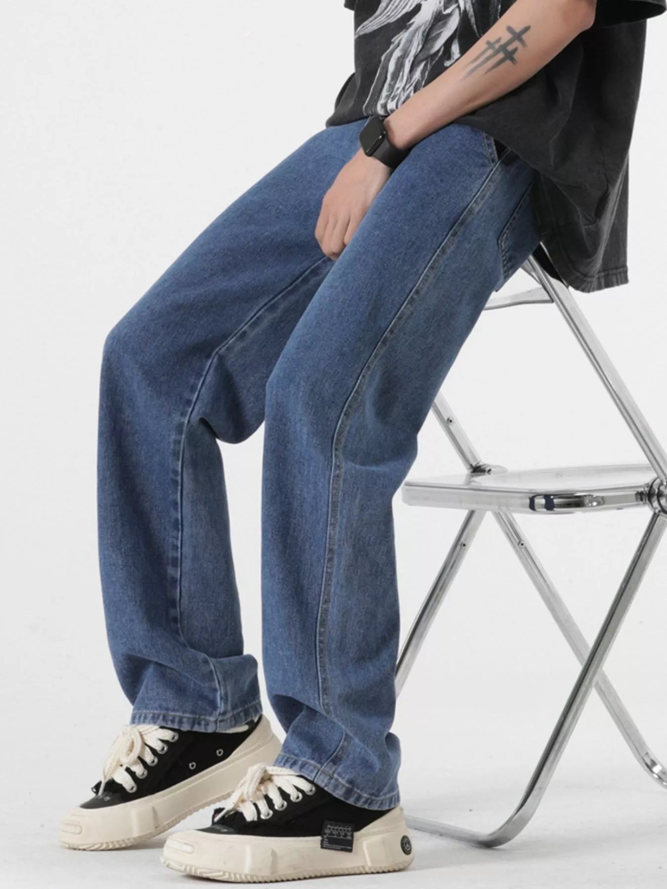 Men's Full Size Pocketed Relaxed Fit Jeans Plus Size