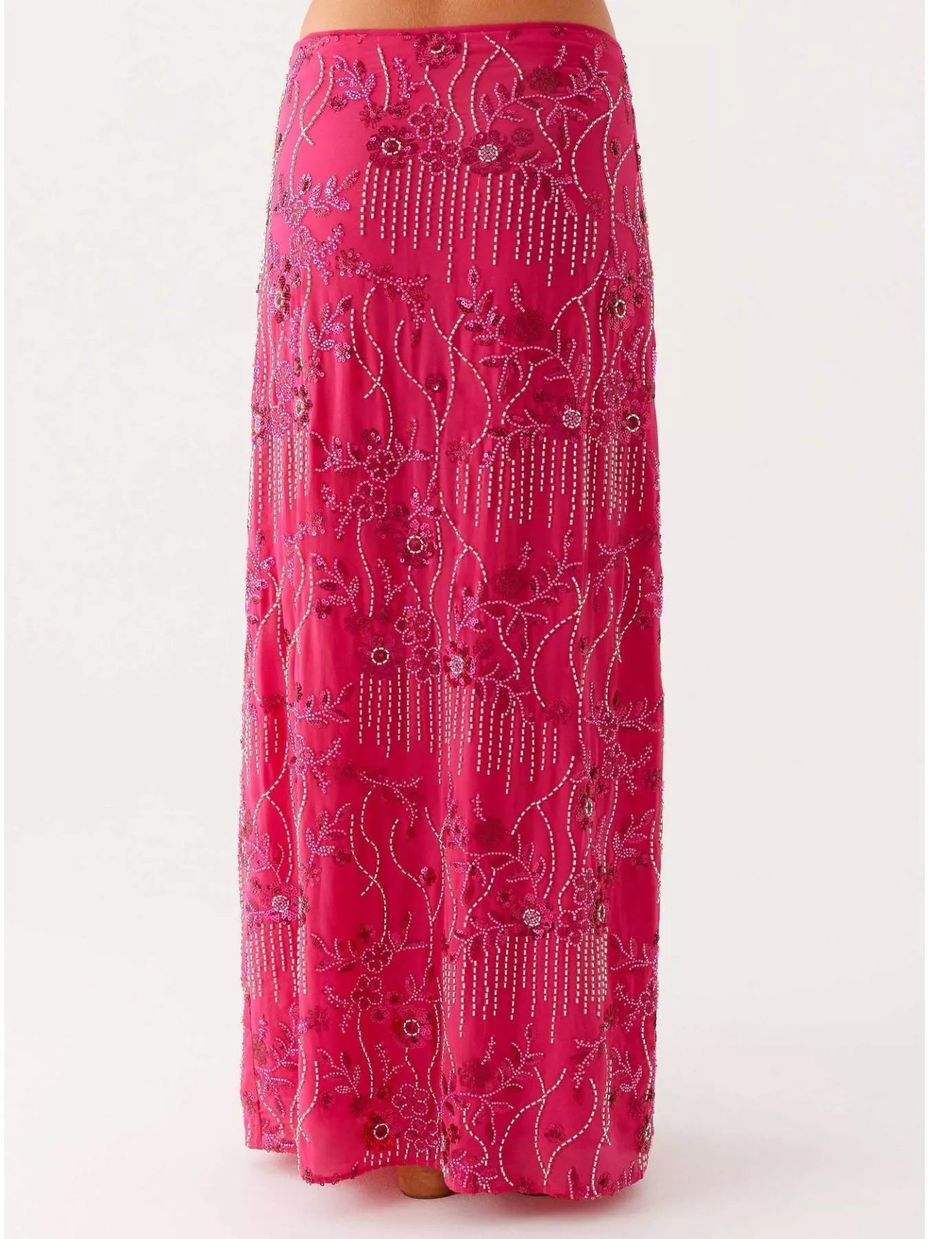 Sequin Embroidered Maxi Skirt