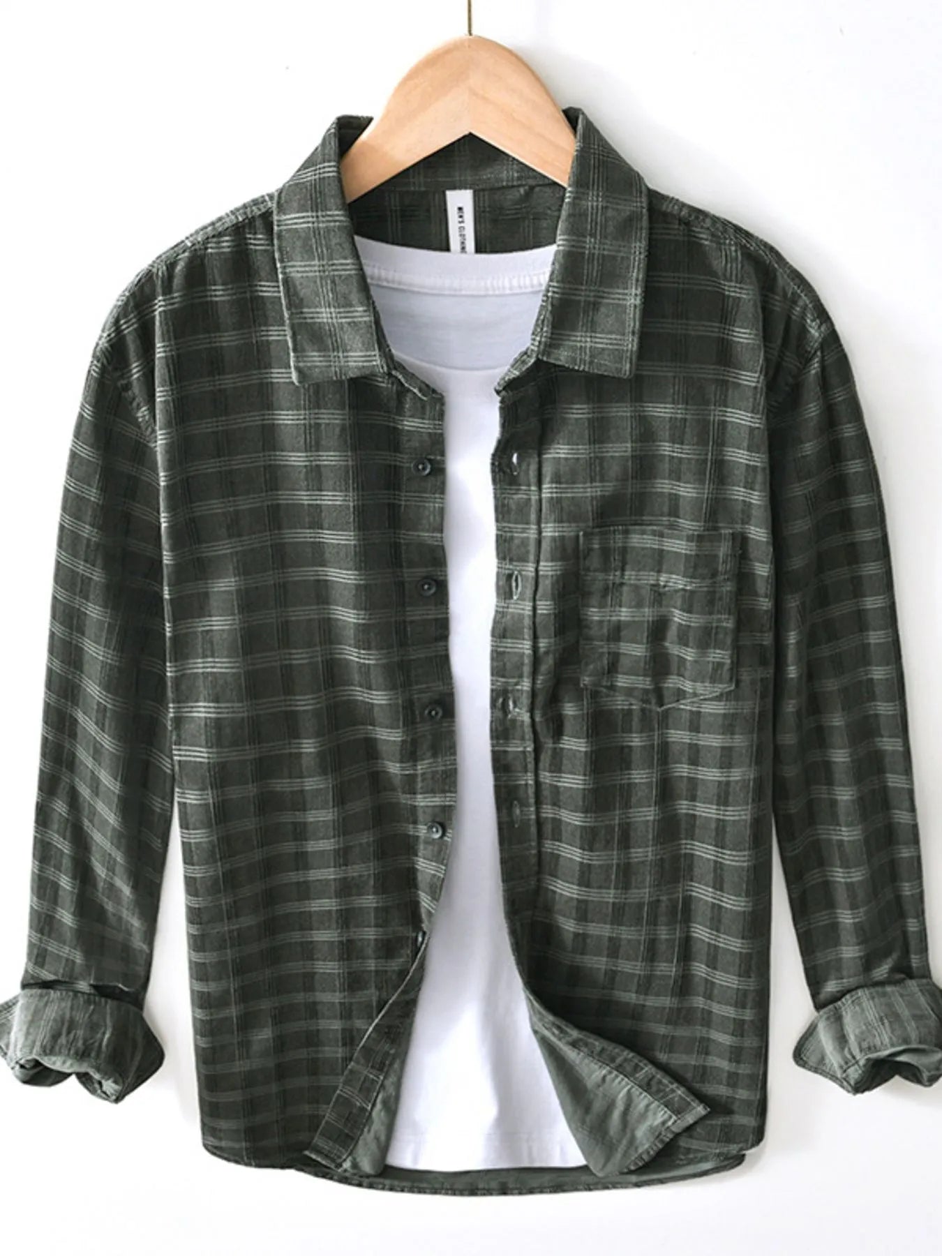 Men's Plus Size Striped Button-Up Shirt
