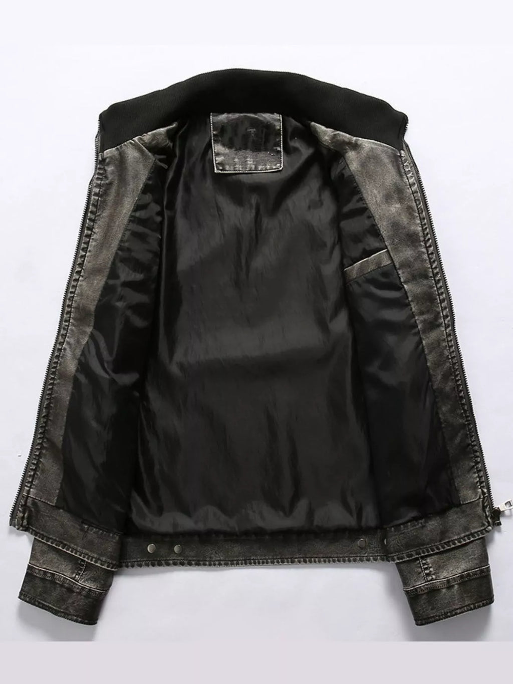 Men's Full Size Zip Up Long Sleeve Jacket Plus Size