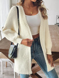 Open Front Drop Shoulder Cardigan