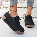 Round Toe  Lace-Up Sneakers