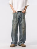 Men's Wide Leg Washed Jeans