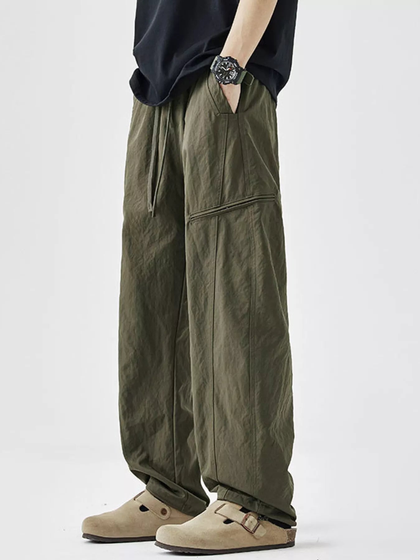Men's Plus Size Wide Leg Pants