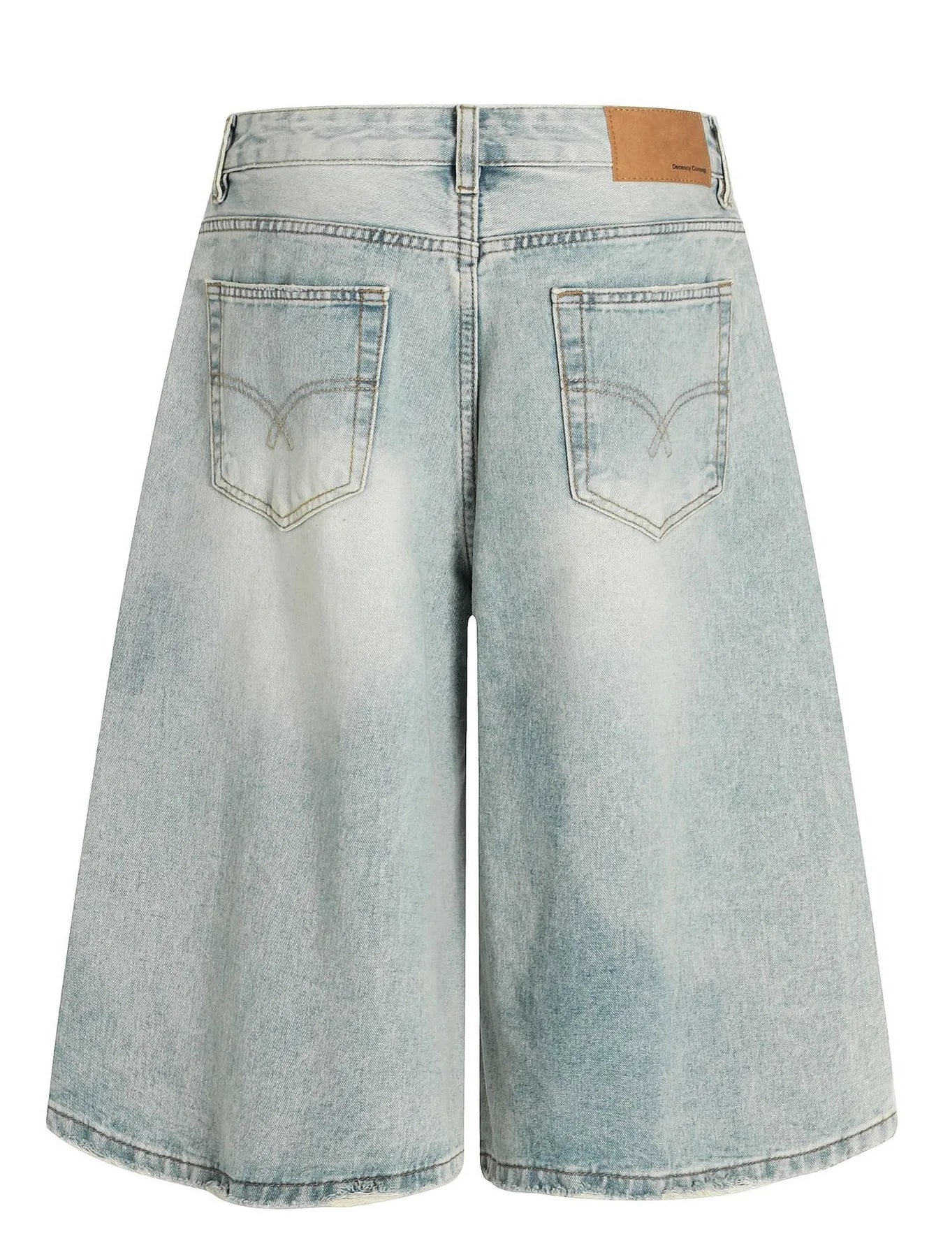 Men's Wash Wide Leg Denim Shorts
