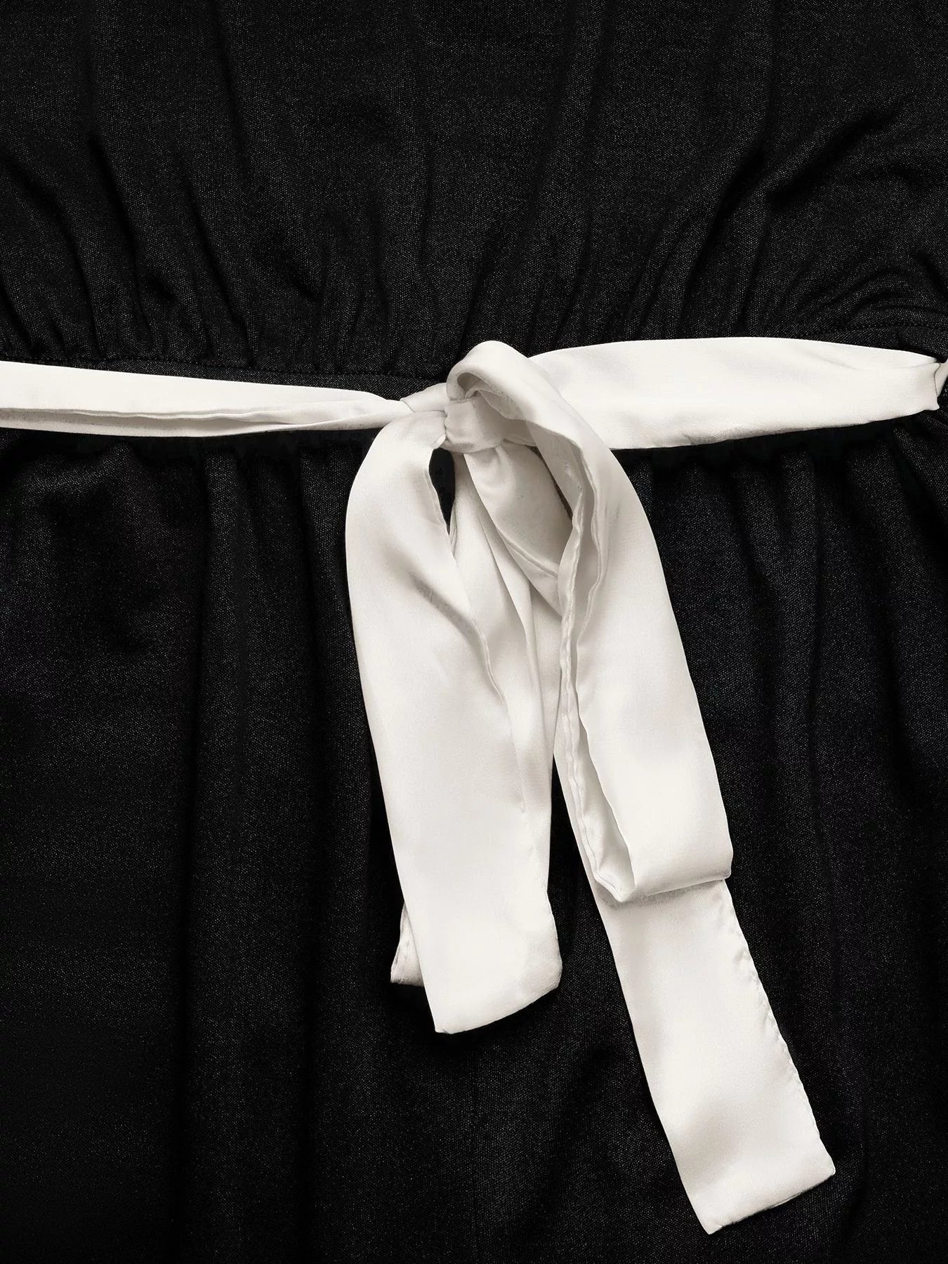 One-Shoulder Bowknot Wide Leg Jumpsuit