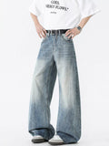 Men's Vintage Wash Wide Leg Jeans