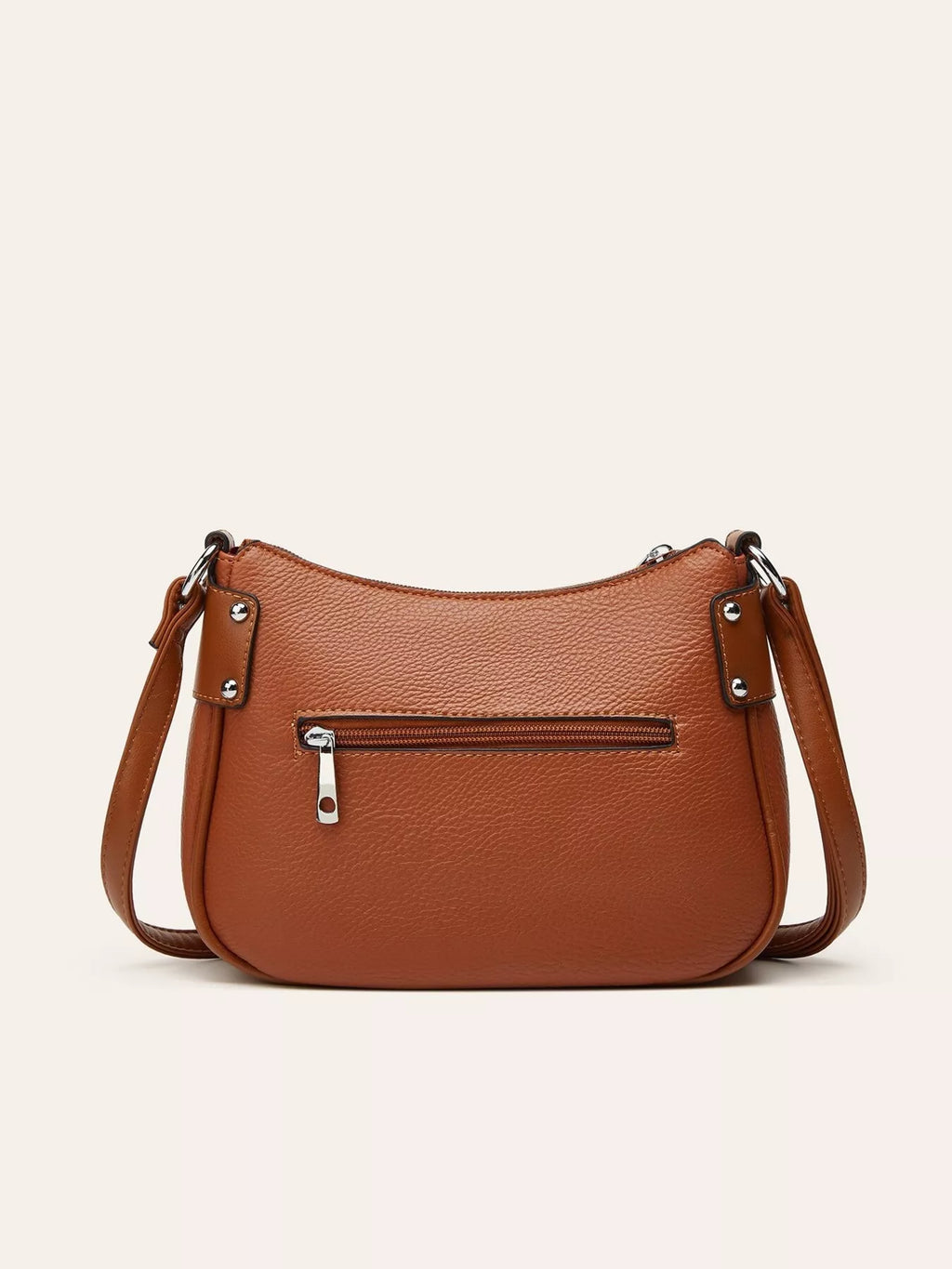 Tassel Decor PU Leather Crossbody Bag