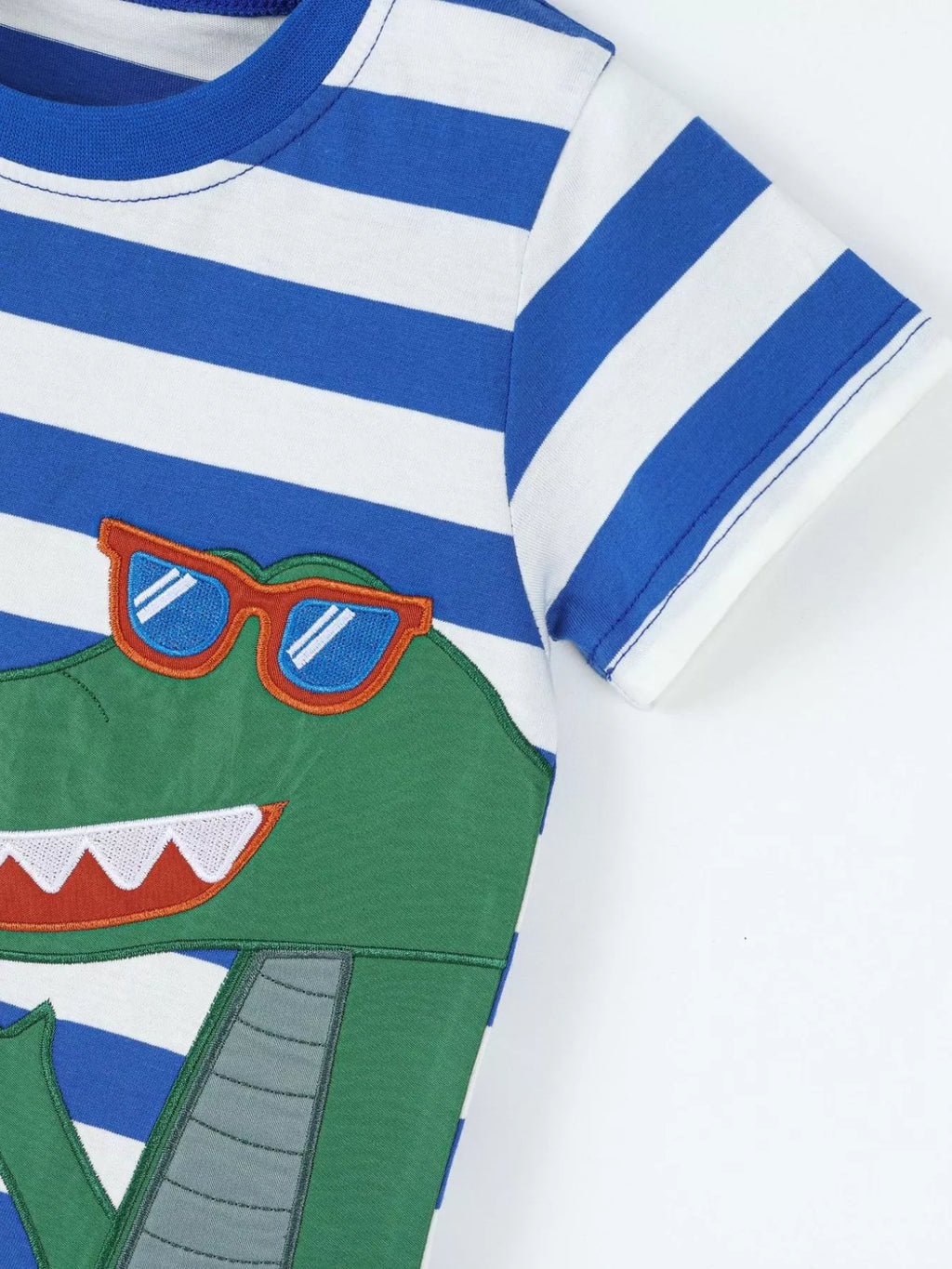 Children‘s Striped Crocodile T-Shirt and Shorts Set