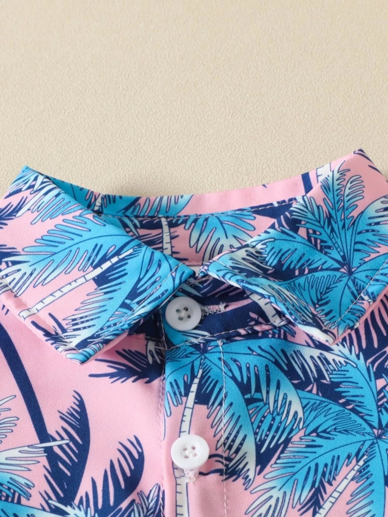 Children's Tropical Print Shirt and Shorts Set