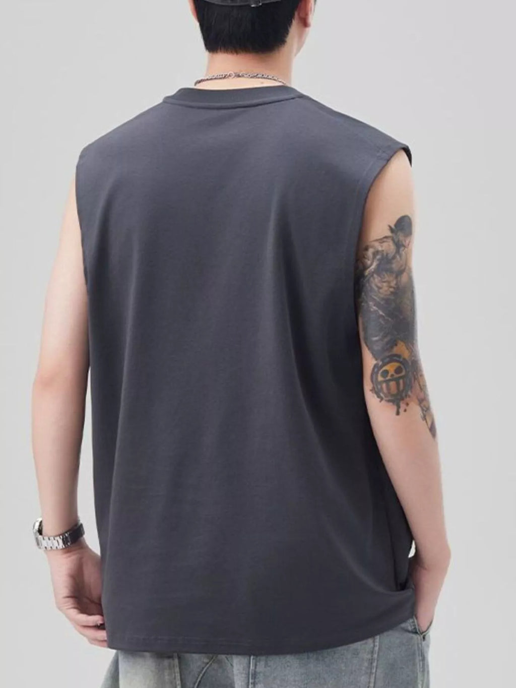 Men's Plus Size Solid Color Casual Tank Top