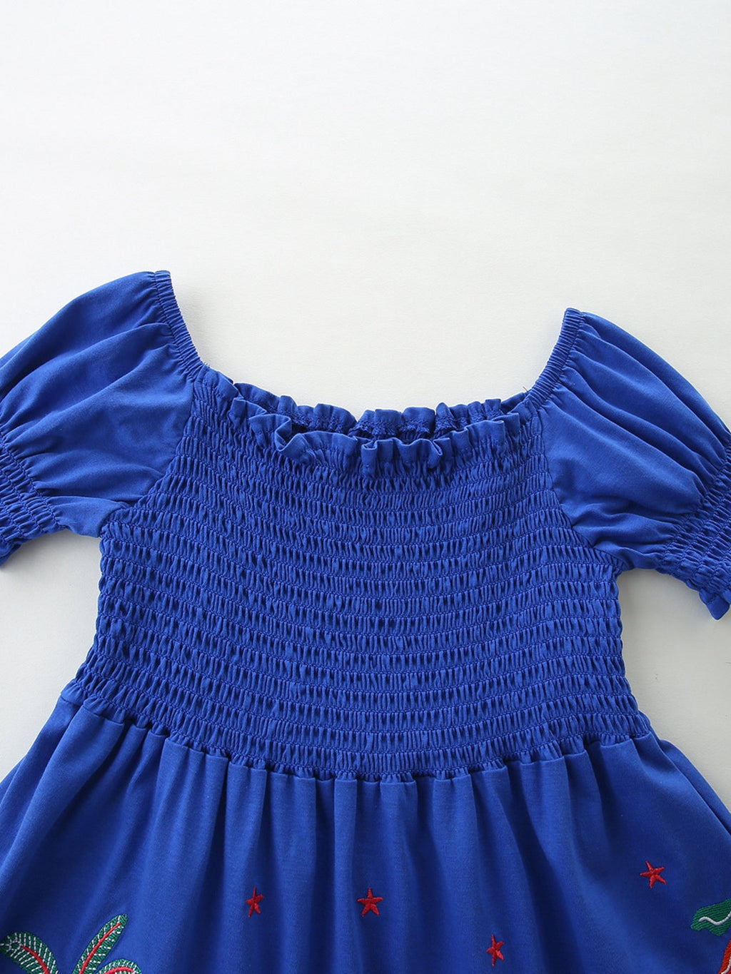 Children's Smocked Animal Puff Sleeve Dress