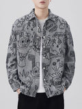 Men's Plus Size Casual Button Up Long Sleeve Shirt