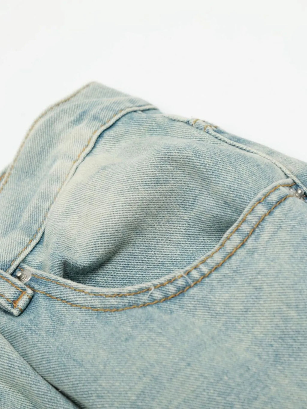 Men's Washed Wide Leg Jeans