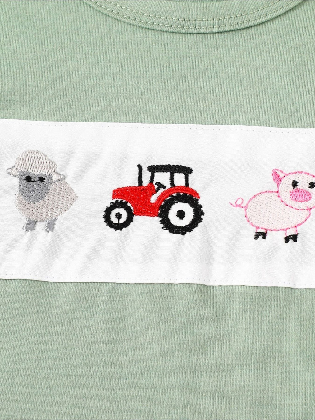 Children's Animal Embroidered Tee and Shorts Set