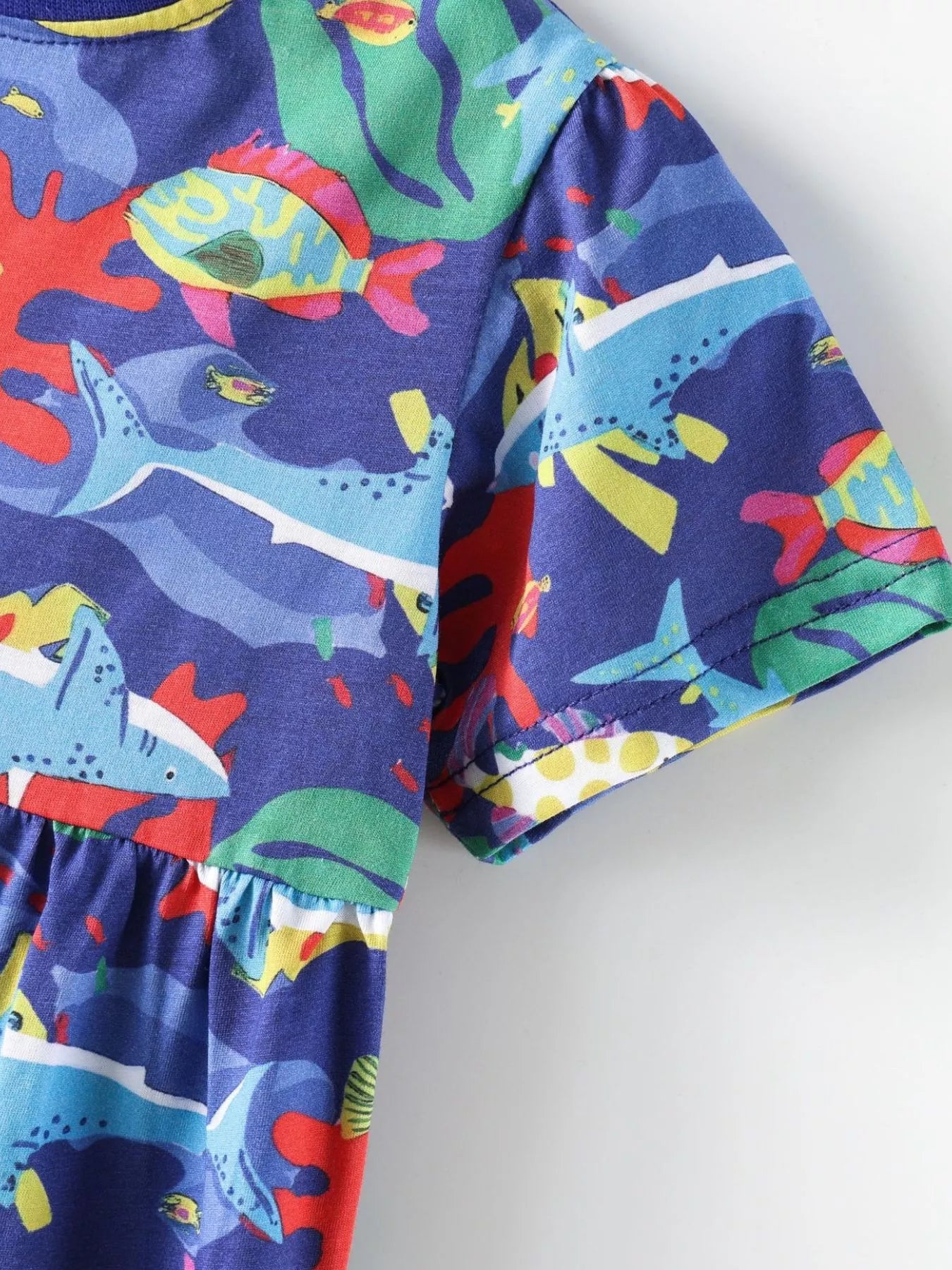 Children's Marine Life Print A-Line Dress