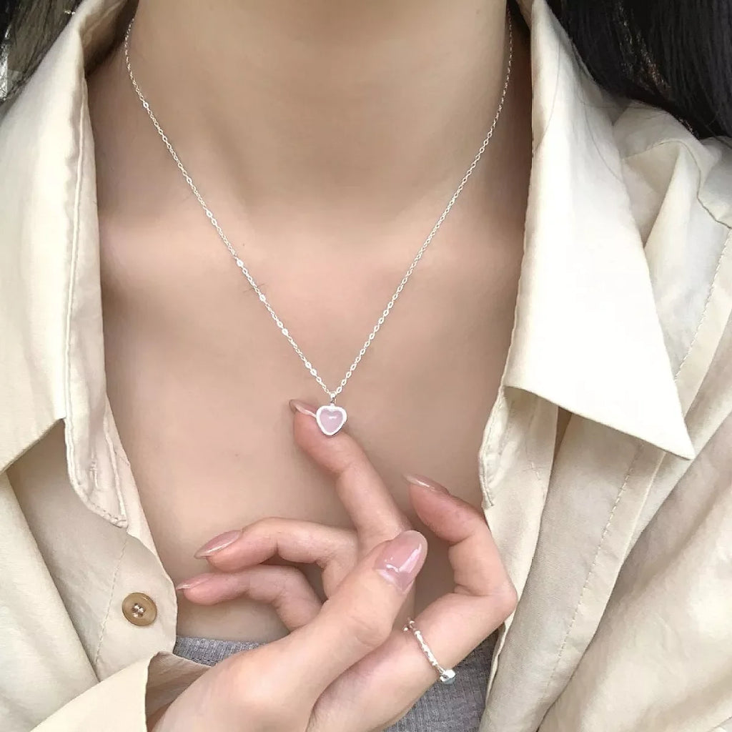 925 Sterling Silver Heart Pendant Necklace
