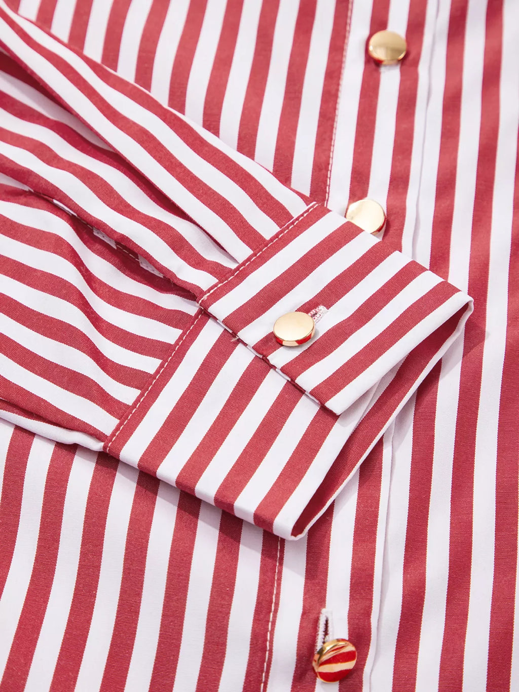 Striped Button-Up Long Sleeve Shirt