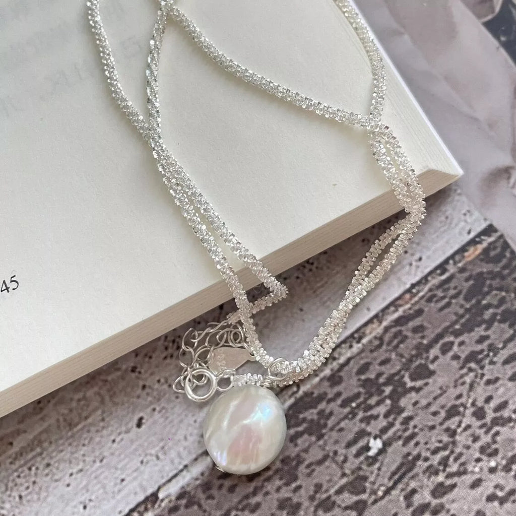925 Sterling Silver Pearl Necklace