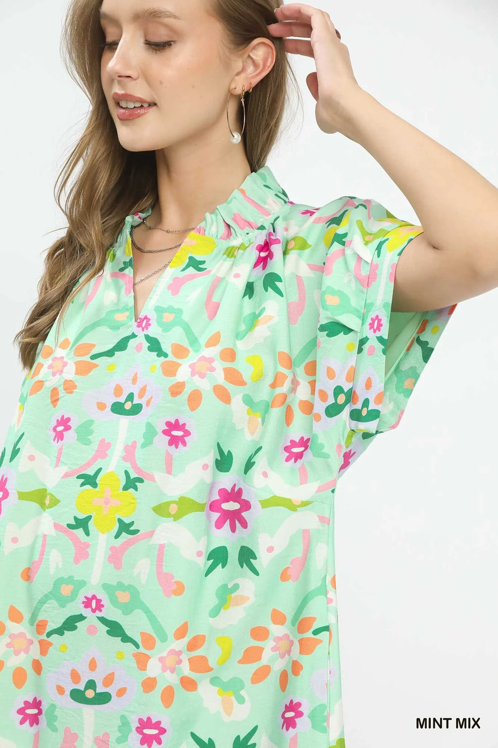 Umgee Abstract Floral Shift Dress