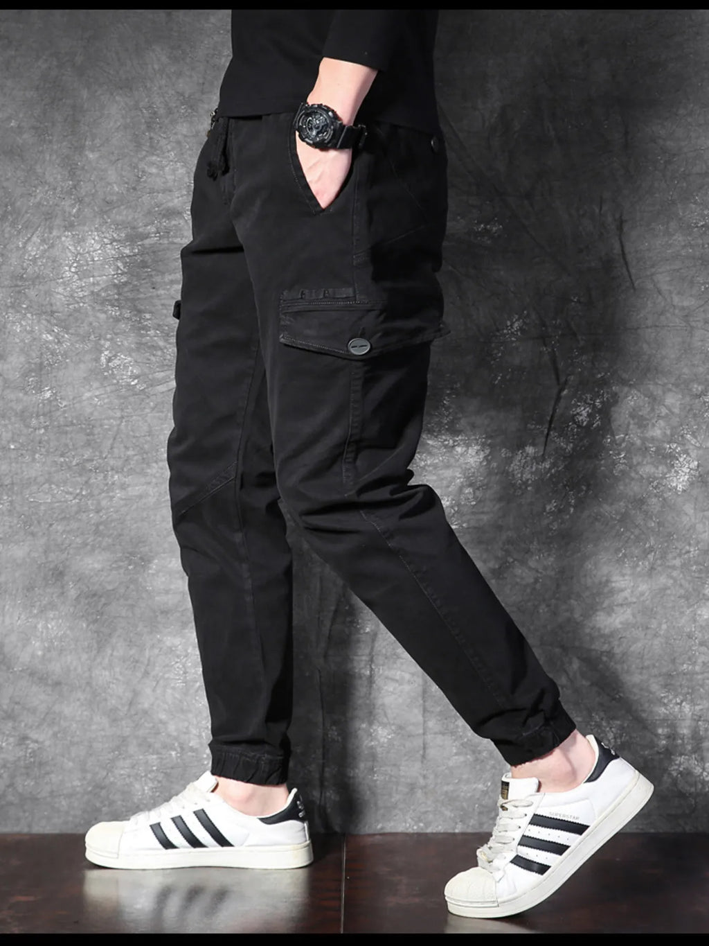 Men's Cargo Pants with Drawstring