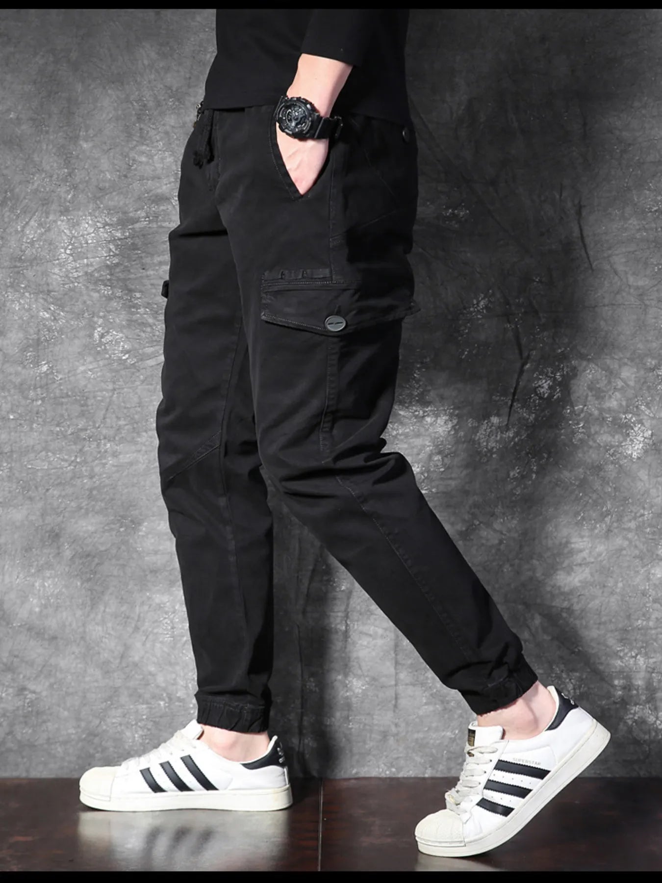 Men's Cargo Pants with Drawstring