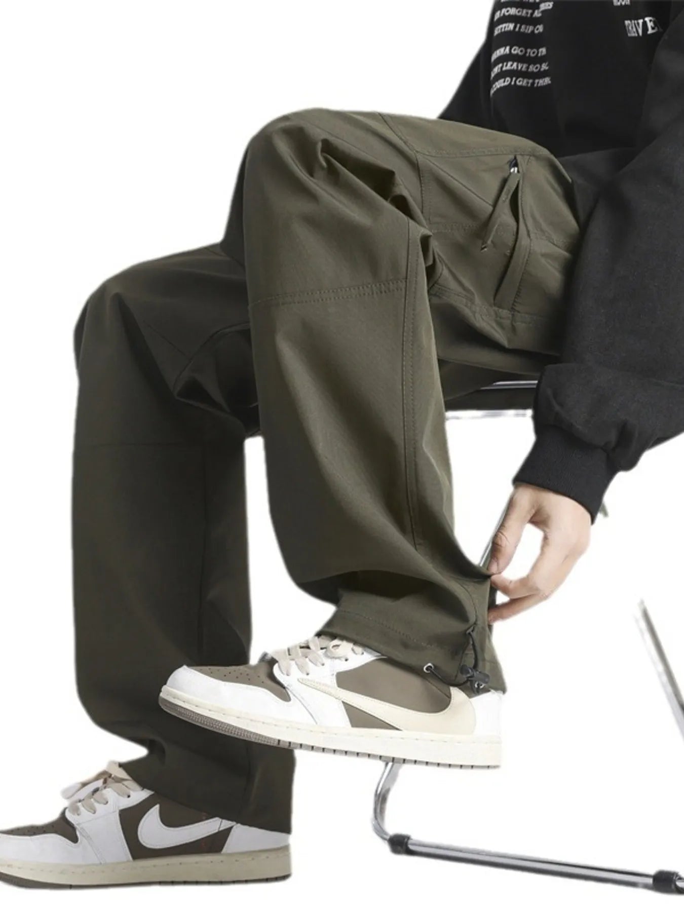 Men's Full Size Wide Leg Cargo Pants Plus Size