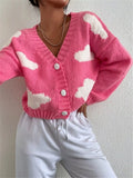 Cloud Button Up Knit Cardigan