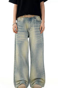 Men's Vintage Wash Wide Leg Jeans