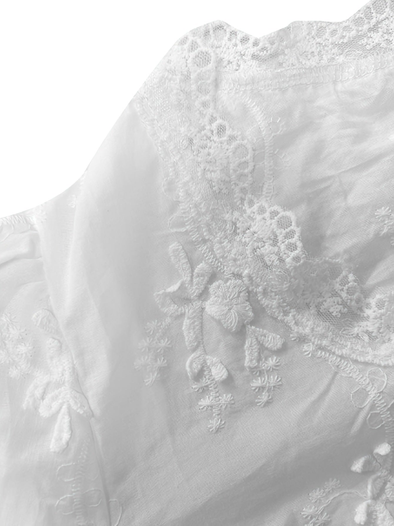 Lace Detail Balloon Sleeve Shirt