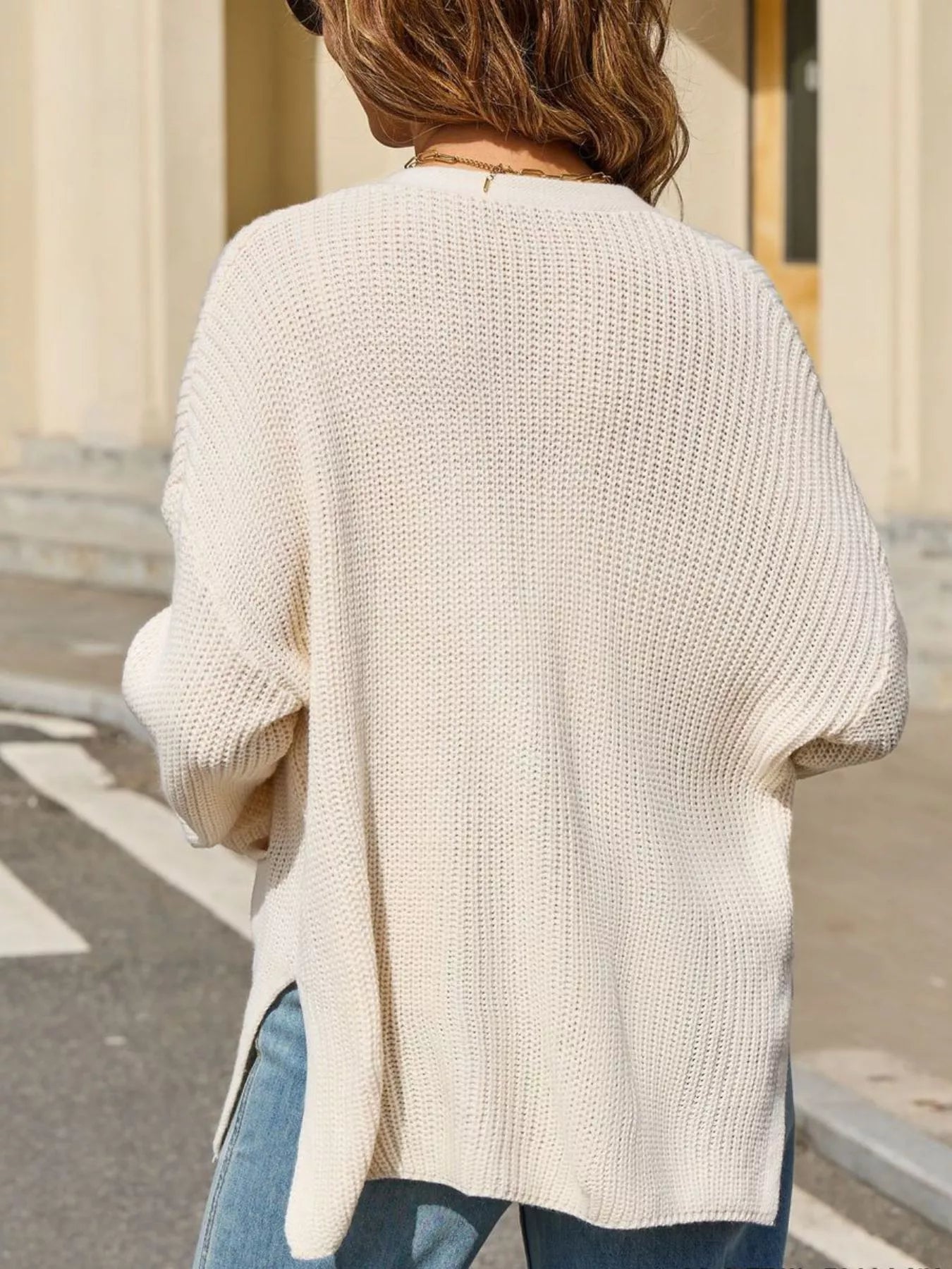 Oversized Knit Button-Down Cardigan