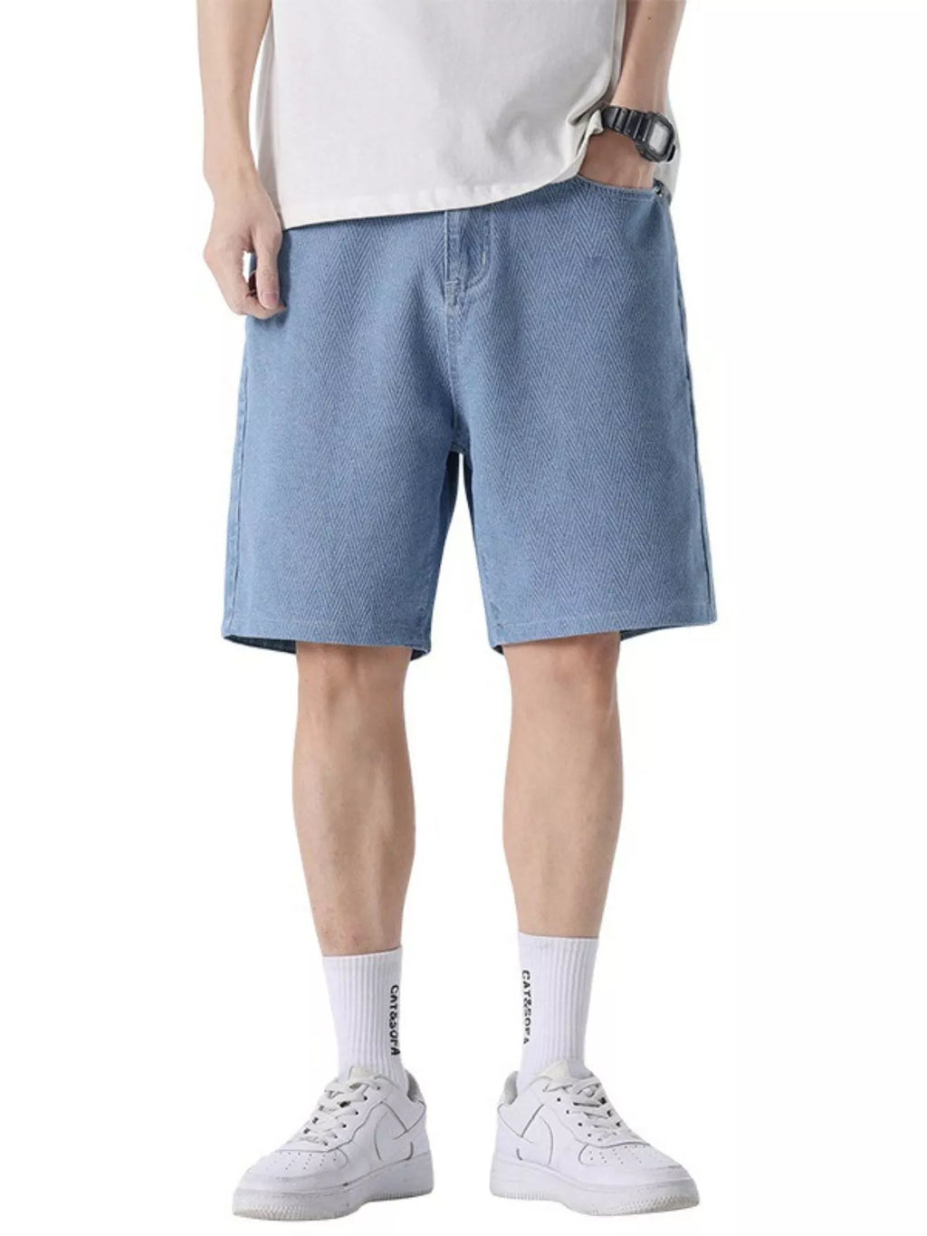 Men's Loose Fit Denim Shorts