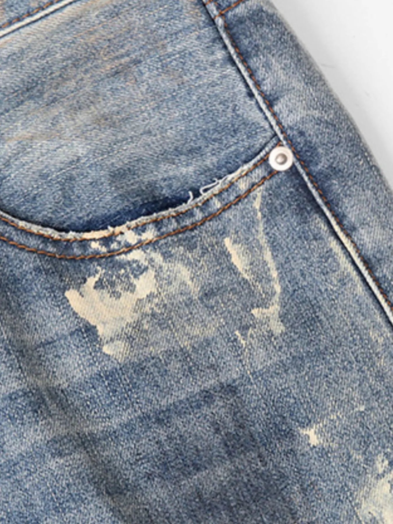 Men's Washed Wide-Leg Baggy Jeans