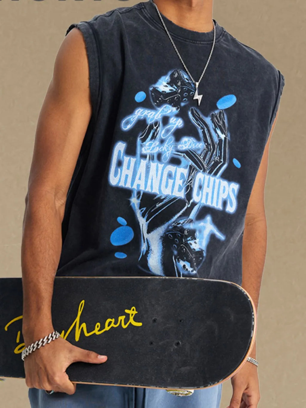Men's Graphic Round Neck Tank