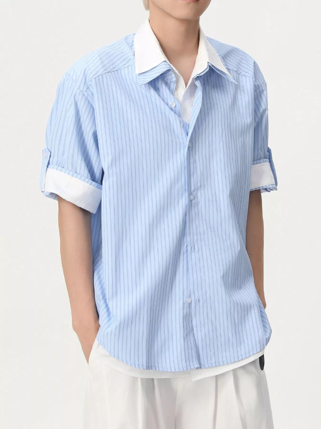 Men's Striped Button Up Shirt