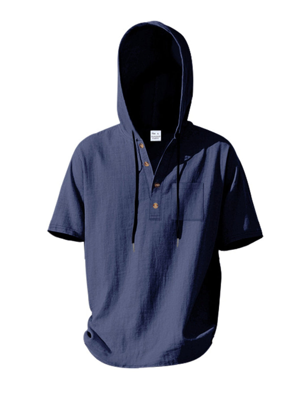 Men's Full Size Casual Short Sleeve Hooded Shirt Plus Size