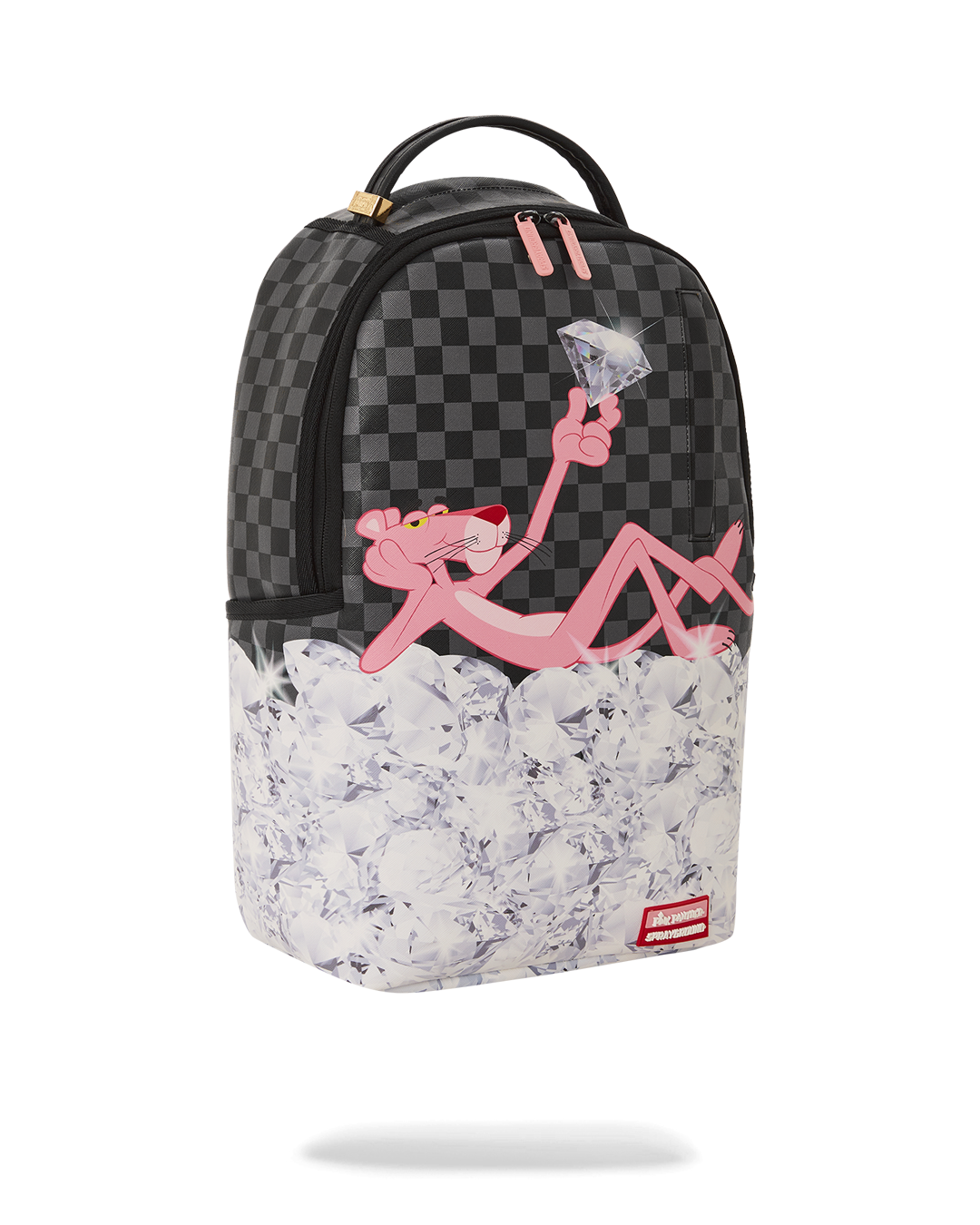 Sprayground Pink Panther Stacked Diamonds Backpack B5406