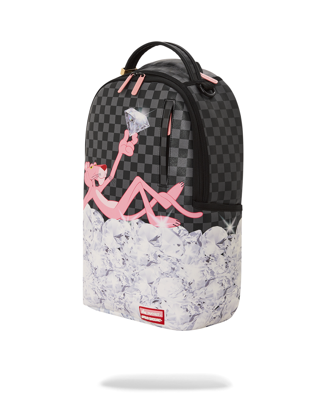 Sprayground Pink Panther Stacked Diamonds Backpack B5406