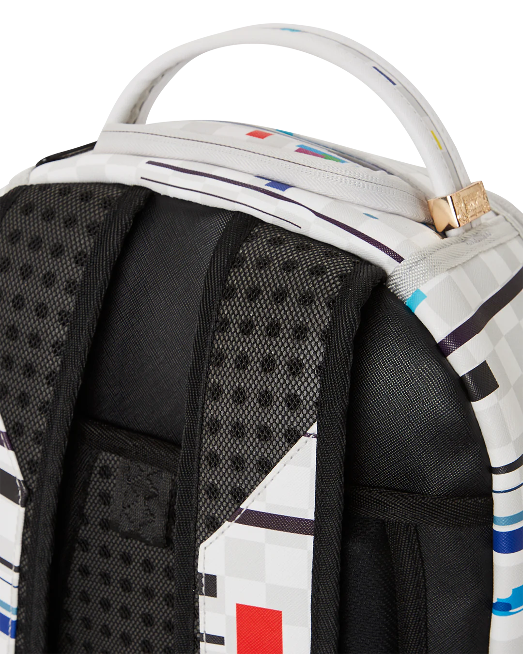 Sprayground Glitch White Check DLXVV Backpac B5465