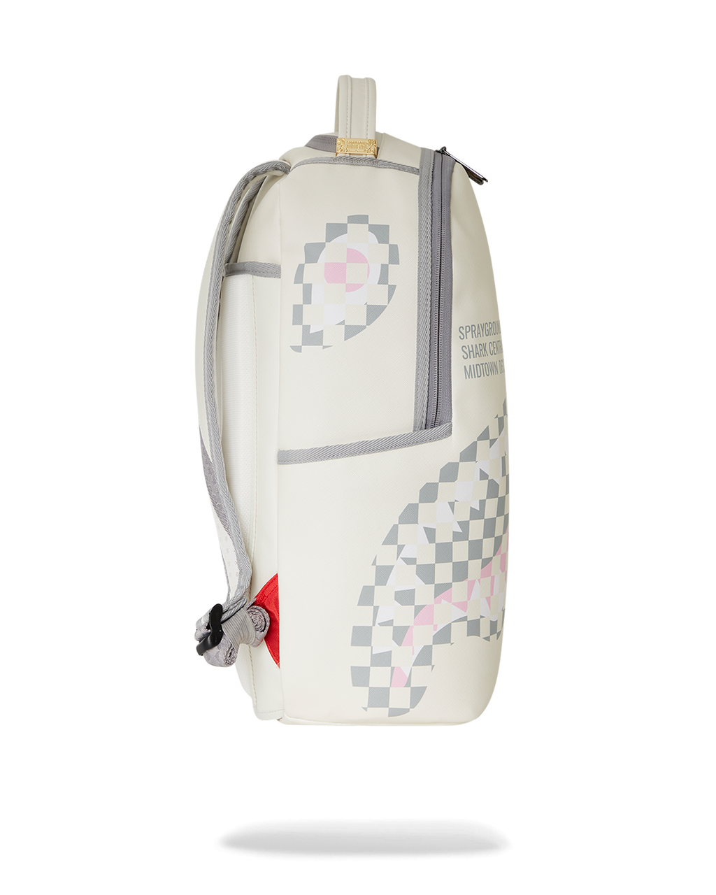 Sprayground Cream Check Shark Central DLXSV Backpack B7420