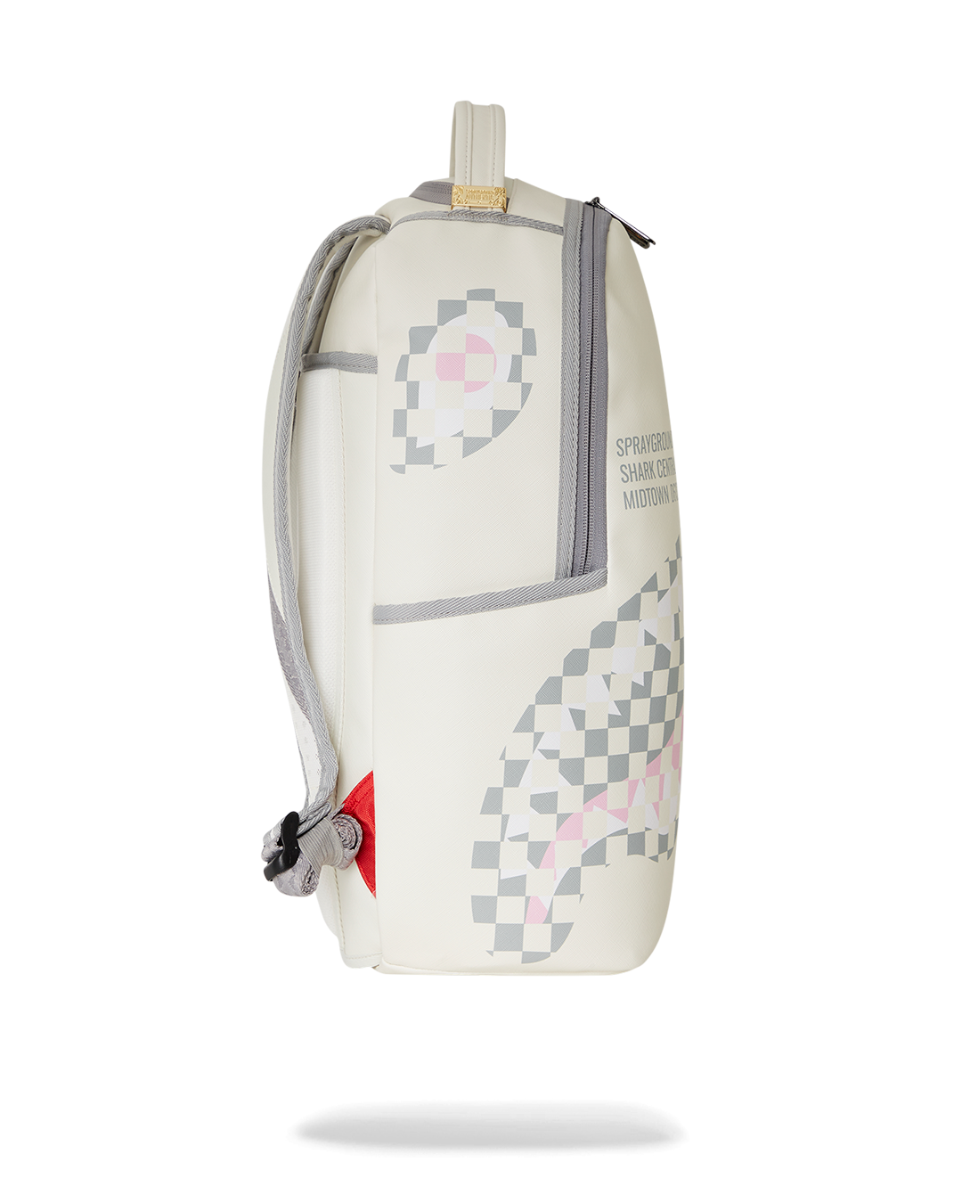 Sprayground Cream Check Shark Central DLXSV Backpack B7420
