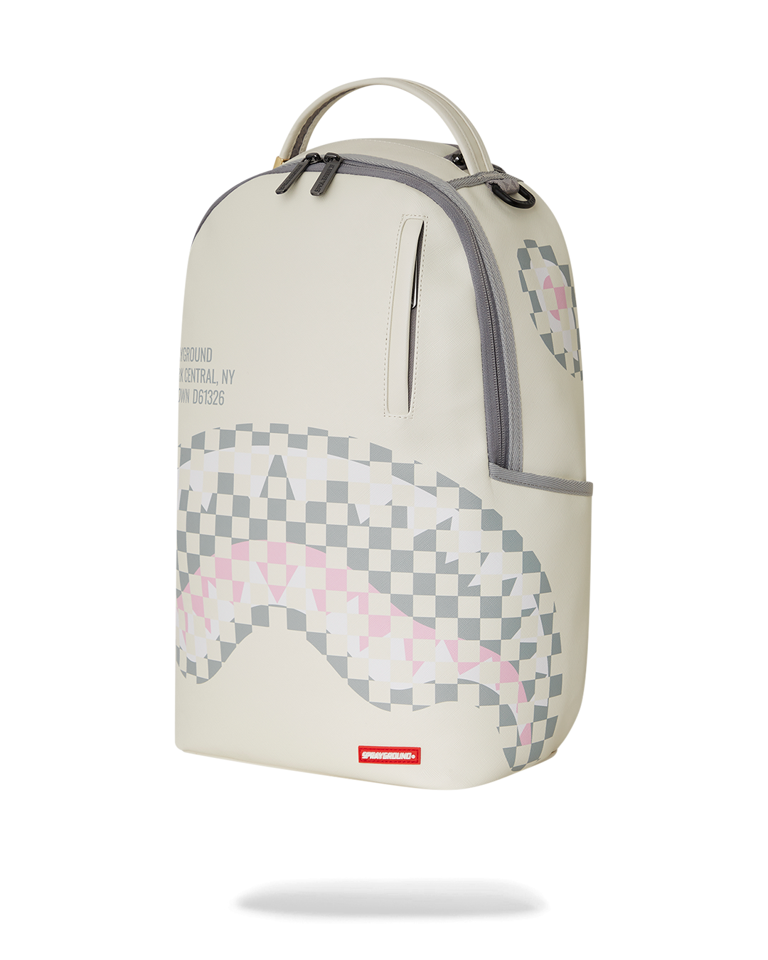 Sprayground Cream Check Shark Central DLXSV Backpack B7420
