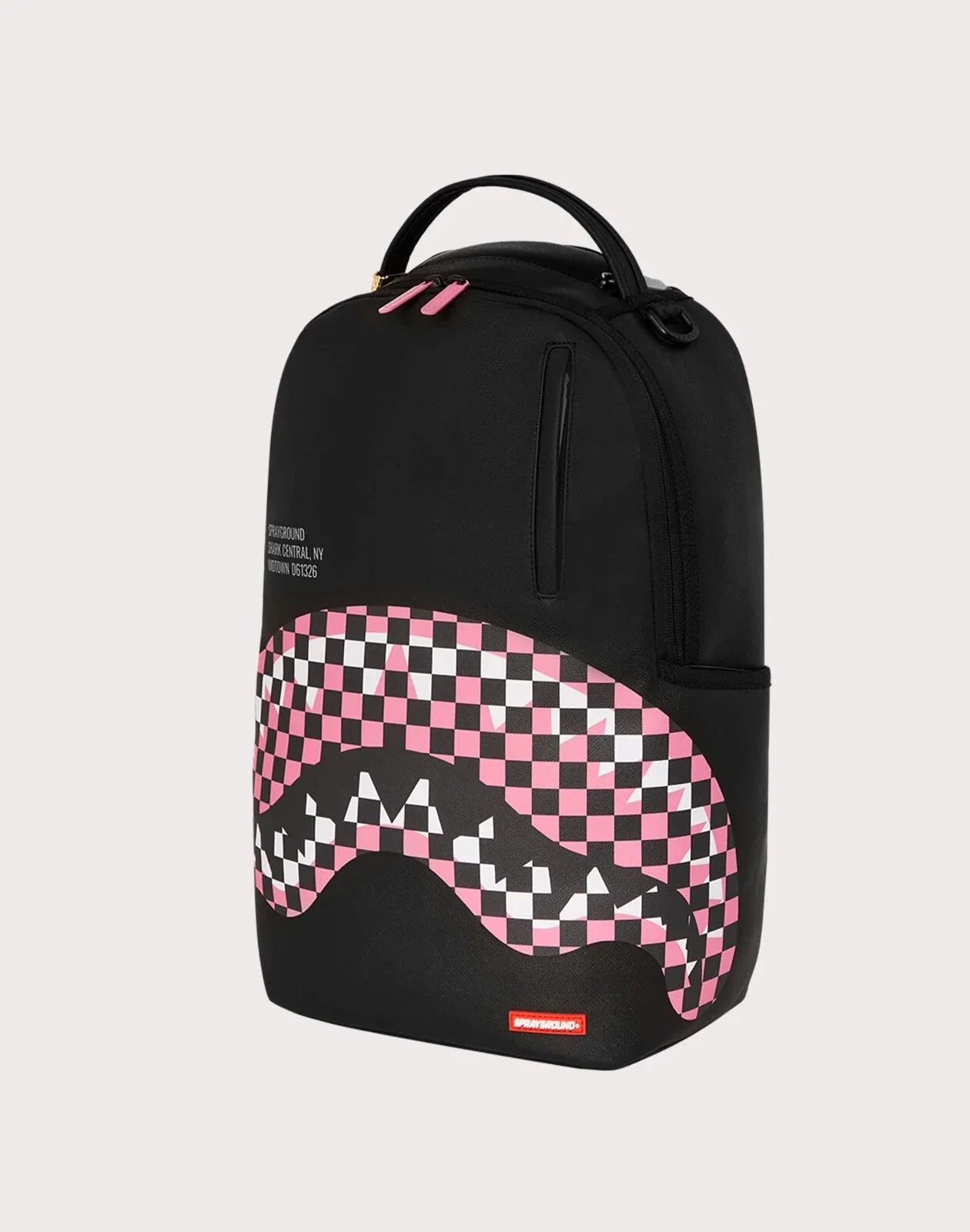 Sprayground Shark Central Breakup Check Sorbet Grey Backpack B7635