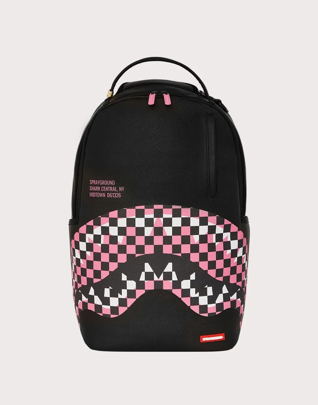 Sprayground Shark Central Breakup Check Sorbet Grey Backpack B7635